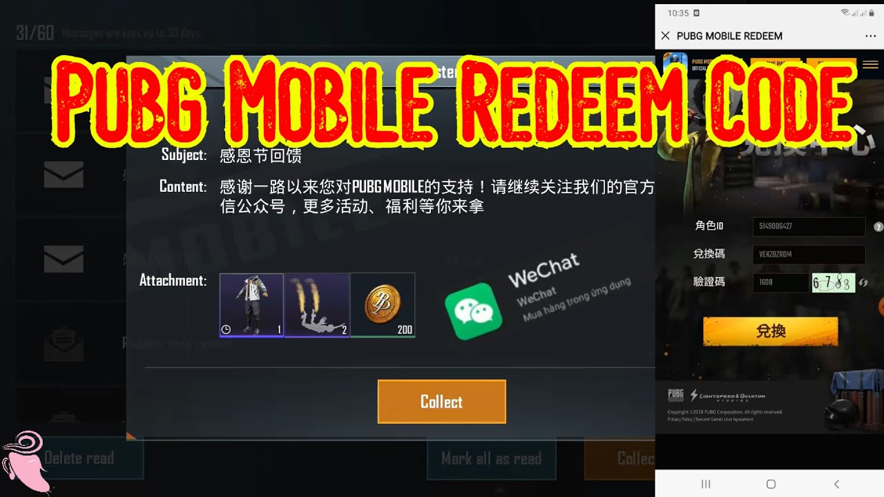 redeem code pubg mobile gratis